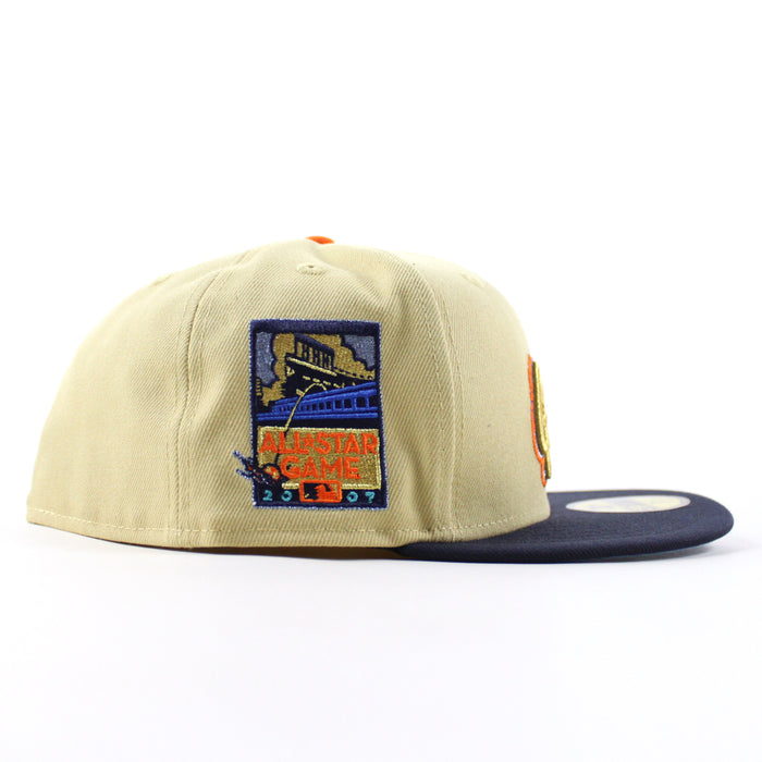 San Francisco Giants 2007 All Star Game New Era 59Fifty Fitted Hat (Vegas Gold Navy Gray Under Brim)