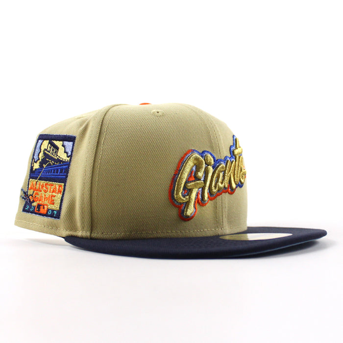 San Francisco Giants 2007 All Star Game New Era 59Fifty Fitted Hat (Vegas Gold Navy Gray Under Brim)