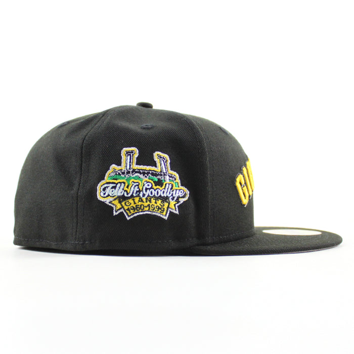 San Francisco Giants  GIGANTES Tell It GoodBye patch New Era 59Fifty Fitted Hat (Black Gray Under Brim)