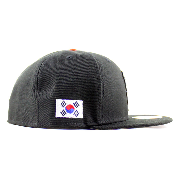 San Francisco Giants KOREA Flag New Era 59Fifty Fitted Hat (Black Gray Under Brim)