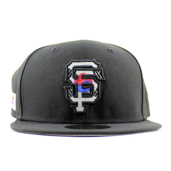 San Francisco Giants KOREA Flag New Era 59Fifty Fitted Hat (Black Gray Under Brim)