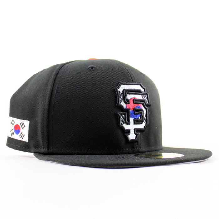 San Francisco Giants KOREA Flag New Era 59Fifty Fitted Hat (Black Gray Under Brim)