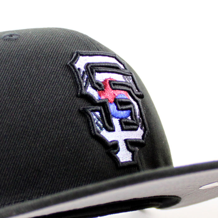 San Francisco Giants KOREA Flag New Era 59Fifty Fitted Hat (Black Gray Under Brim)