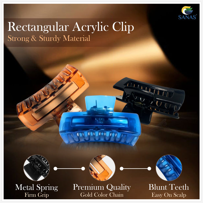 Large Rectangle Hair Claw Clips for Thick Hair