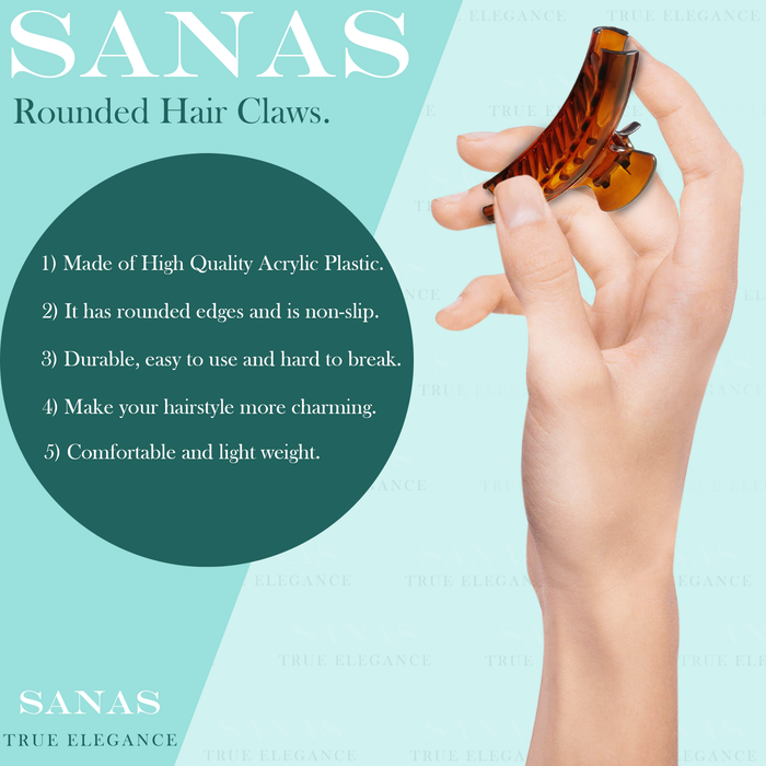 SANAS Hair Claw Clips for Half Up Hairstyles and Hair Buns