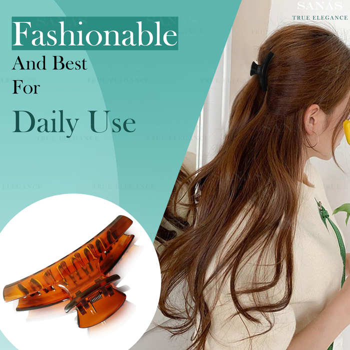 Premium Acrylic Medium Hair Clips with Non Slip Grip