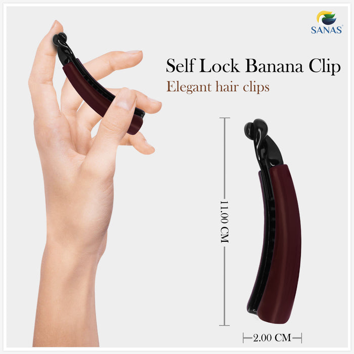 Multicolor acrylic banana hair clips for thick and long hair