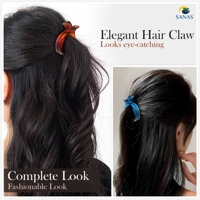 Women’s big oval hair clips by Sanas – set of 3