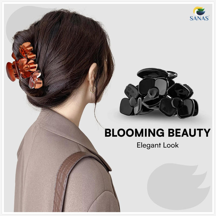 Sanas Floral Hair Accessories for Buns Half-Up and Open Hairstyles