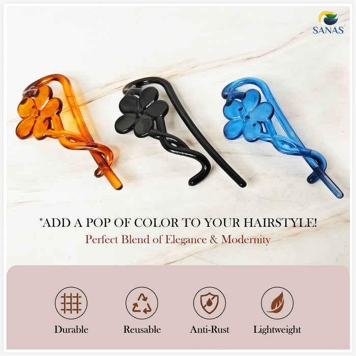 cute floral hair clips for women
