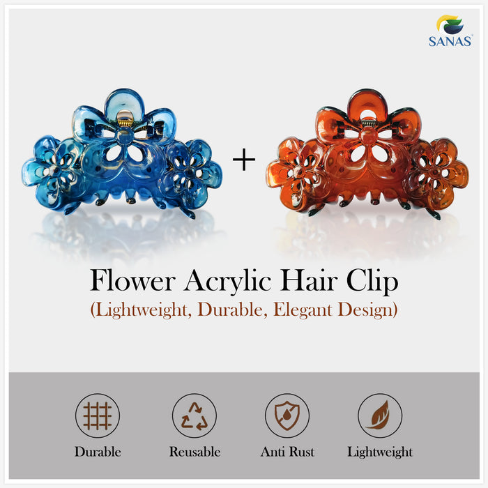 Large Flower Hair Clip for Ponytails, Buns, and Half-Up Hairstyles