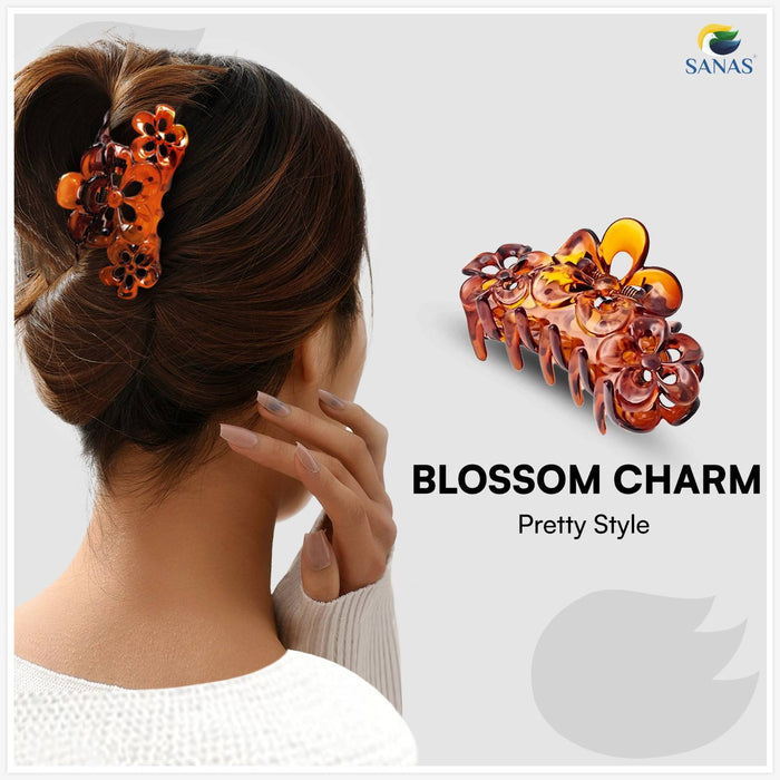 Lightweight Flower Hair Clip Set for Secure All-Day Hair Styling