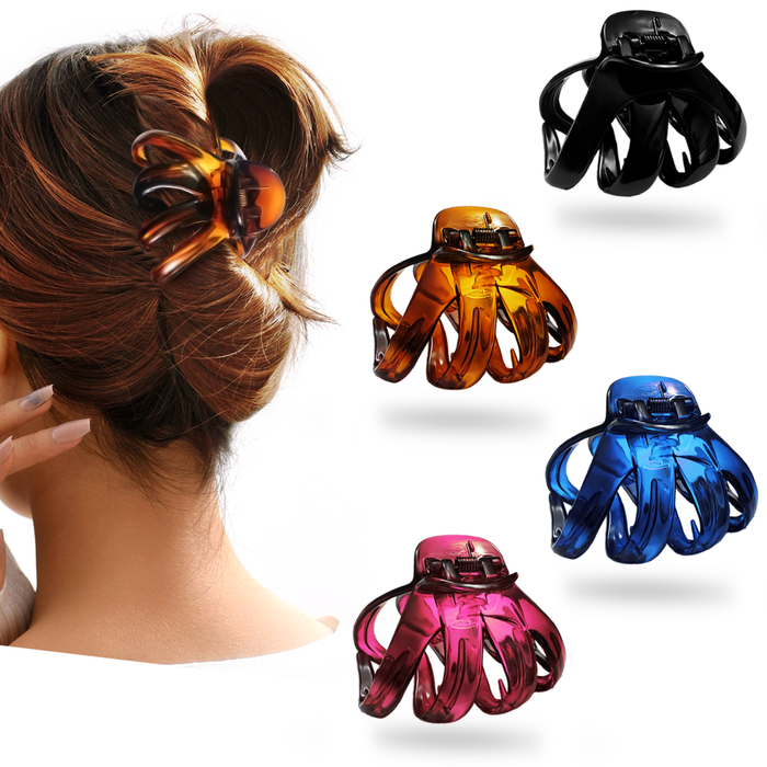 SANAS octopus claw clips for women 4 pieces multicolor
