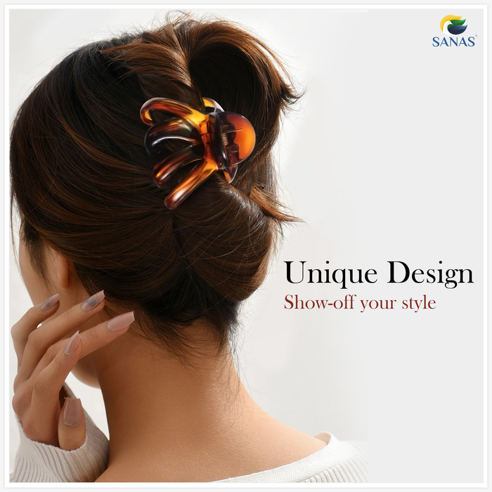 SANAS anti slip claw clips for thick and long hair