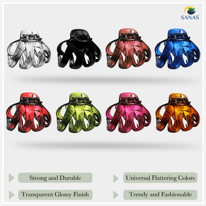 SANAS Korean style hair claw clips 4 Pcs