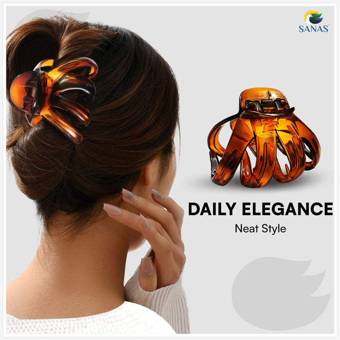 Aesthetic acrylic claw clips for women's hair