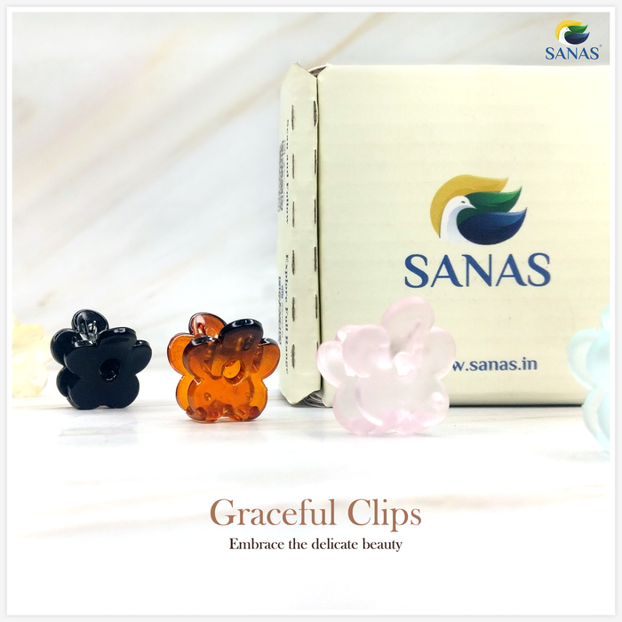 Sanas kids hair accessories – tiny pastel flower clips multicolor