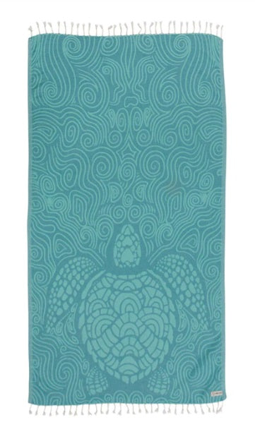 SAND CLOUD MINT SWIRL TURTLE TOWEL