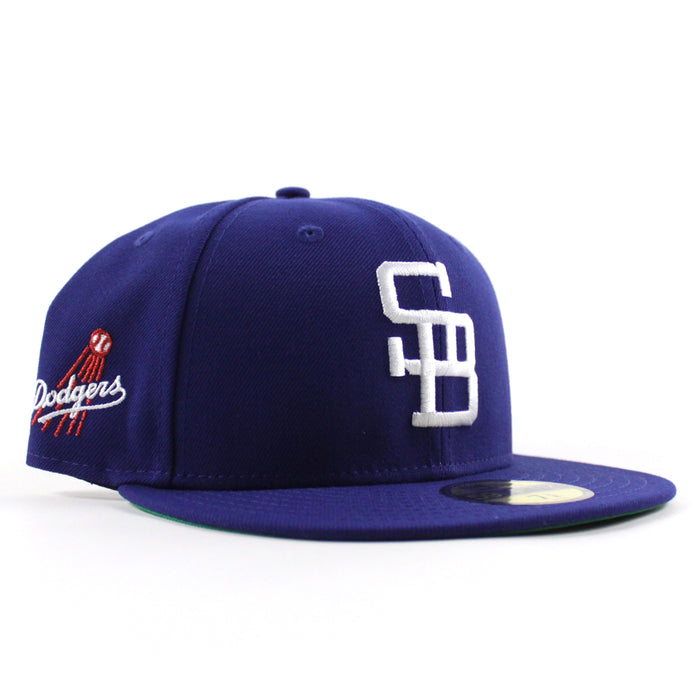 Santa Barbara Dodgers Patch New Era 59Fifty Fitted Hat (Royal Blue Green Under Brim)