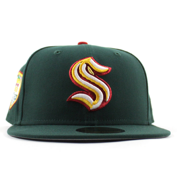 Seattle Kraken 2021-2022 Season New Era 59Fifty Fitted Hat (Dark Green Gray Under brim)