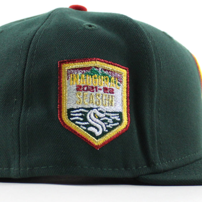 Seattle Kraken 2021-2022 Season New Era 59Fifty Fitted Hat (Dark Green Gray Under brim)