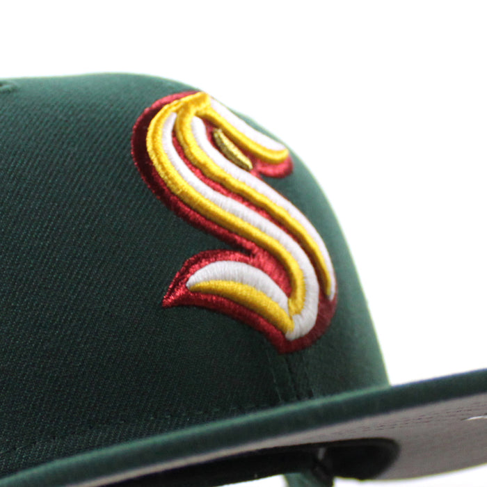 Seattle Kraken 2021-2022 Season New Era 59Fifty Fitted Hat (Dark Green Gray Under brim)