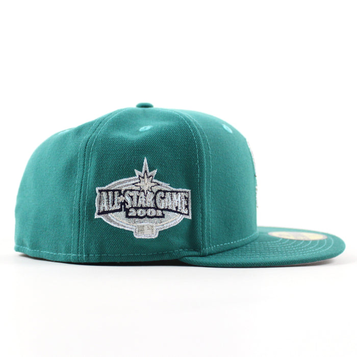 Seattle Mariners 2001 All Star Game New Era 59Fifty Fitted Hat (Teal Gray Under Brim)