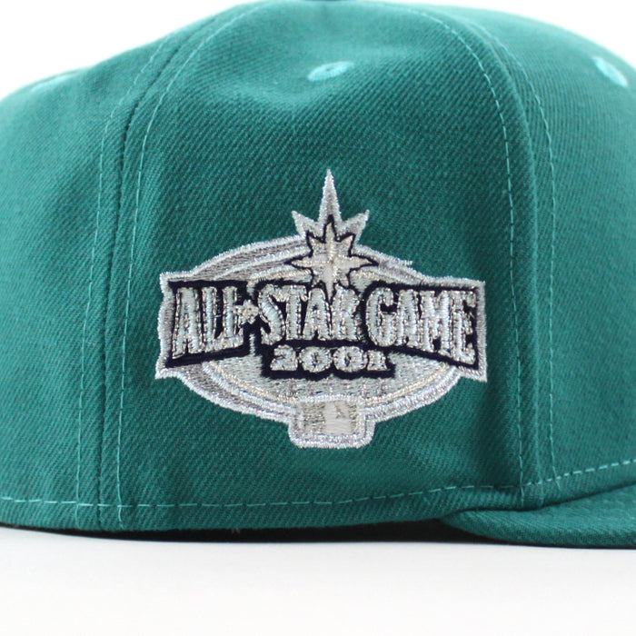 Seattle Mariners 2001 All Star Game New Era 59Fifty Fitted Hat (Teal Gray Under Brim)