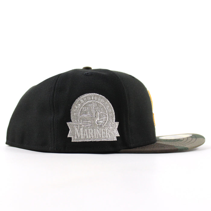 Seattle Mariners 30th Anniversary New Era 59Fifty Fitted Hat (Black Camo Gray Under Brim)