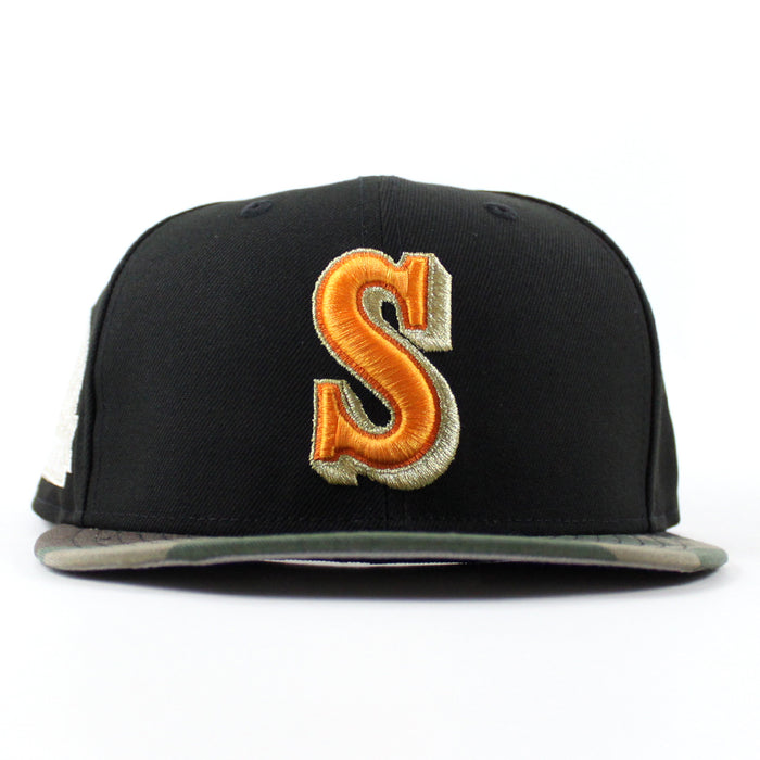 Seattle Mariners 30th Anniversary New Era 59Fifty Fitted Hat (Black Camo Gray Under Brim)