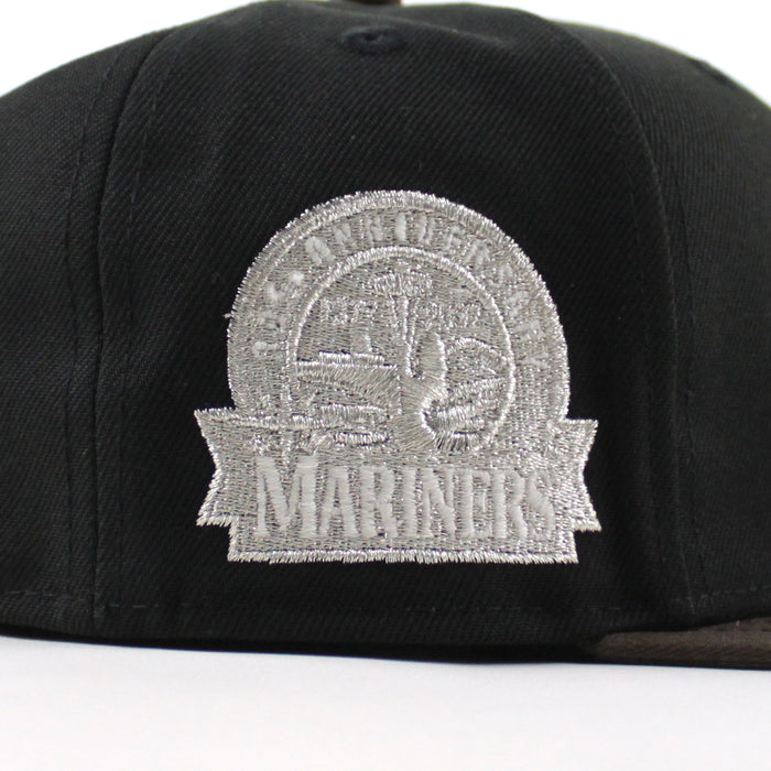 Seattle Mariners 30th Anniversary New Era 59Fifty Fitted Hat (Black Camo Gray Under Brim)