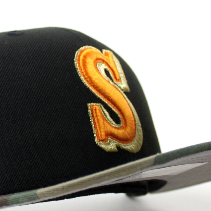 Seattle Mariners 30th Anniversary New Era 59Fifty Fitted Hat (Black Camo Gray Under Brim)