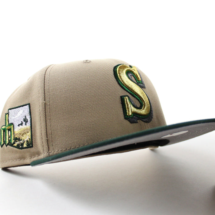 Seattle Mariners 30th Anniversary New Era 59Fifty Fitted Hat (Camel Dark Green Gray Under Brim)