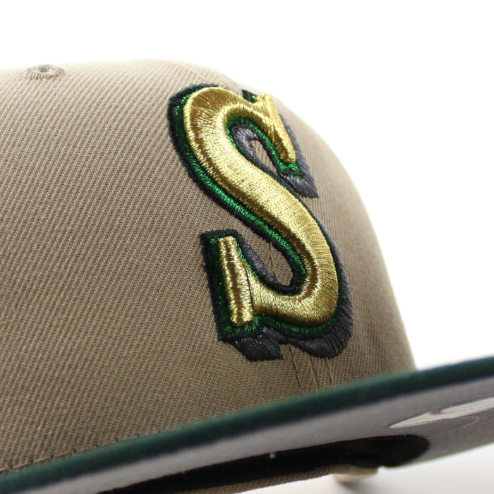 Seattle Mariners 30th Anniversary New Era 59Fifty Fitted Hat (Camel Dark Green Gray Under Brim)