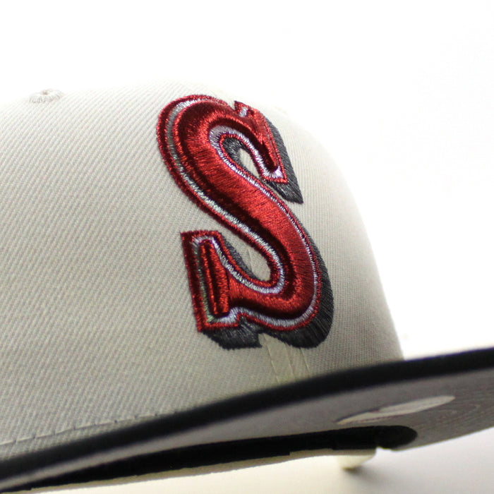Seattle Mariners 30th Anniversary New Era 59Fifty Fitted Hat (Chrome White Black Gray Under Brim)