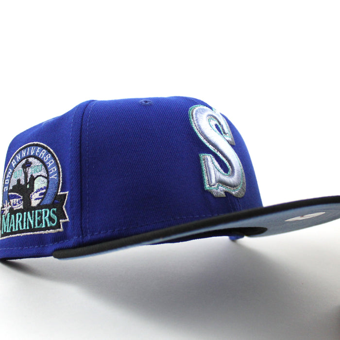 Seattle Mariners 30th Anniversary New Era 59Fifty Fitted Hat (Dark Blue Black Blue Under Brim)