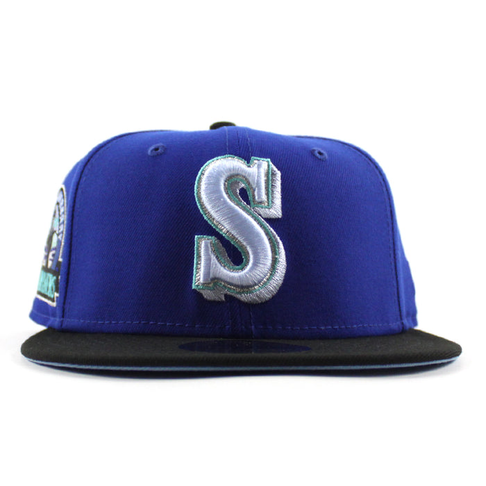 Seattle Mariners 30th Anniversary New Era 59Fifty Fitted Hat (Dark Blue Black Blue Under Brim)