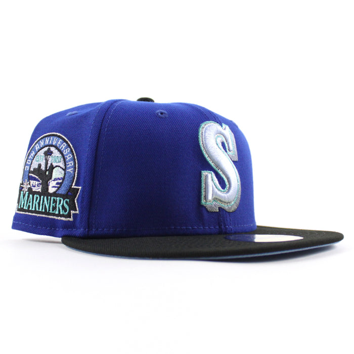 Seattle Mariners 30th Anniversary New Era 59Fifty Fitted Hat (Dark Blue Black Blue Under Brim)