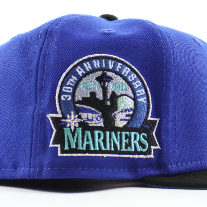 Seattle Mariners 30th Anniversary New Era 59Fifty Fitted Hat (Dark Blue Black Blue Under Brim)