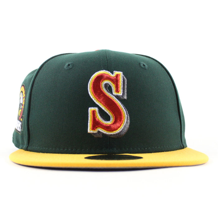 Seattle Mariners 30th Anniversary New Era 59Fifty Fitted Hat (Dark Green Yellow Gray Under Brim)