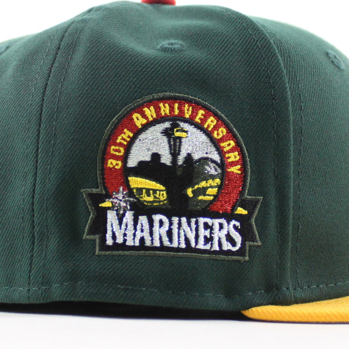 Seattle Mariners 30th Anniversary New Era 59Fifty Fitted Hat (Dark Green Yellow Gray Under Brim)