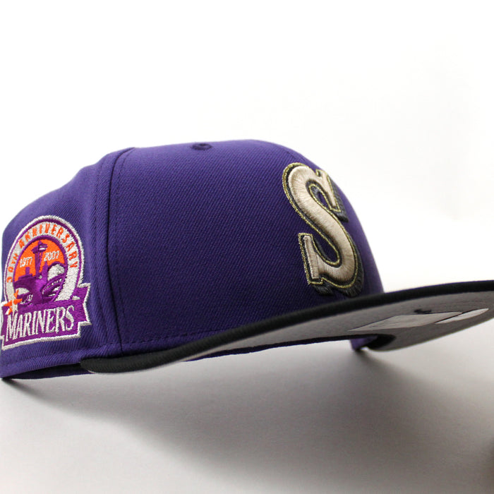 Seattle Mariners 30th Anniversary New Era 59Fifty Fitted Hat (Orchid Purple Black Gray Under Brim)
