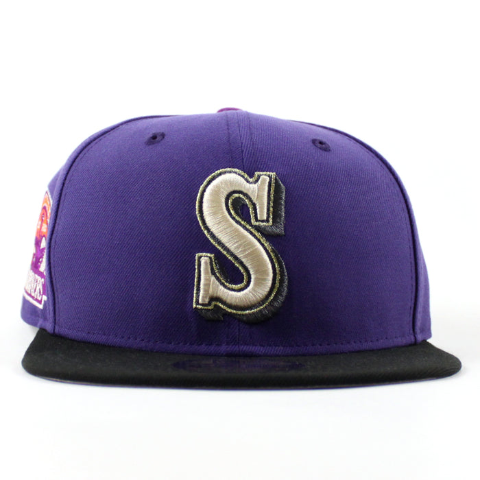 Seattle Mariners 30th Anniversary New Era 59Fifty Fitted Hat (Orchid Purple Black Gray Under Brim)
