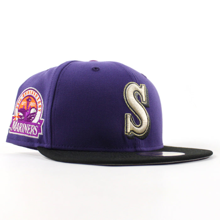 Seattle Mariners 30th Anniversary New Era 59Fifty Fitted Hat (Orchid Purple Black Gray Under Brim)