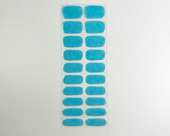 Frozen Speckle gel nail wrap strip close-up