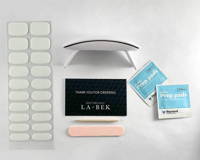 Semi-cured Gel Nail Wraps - Pure White
