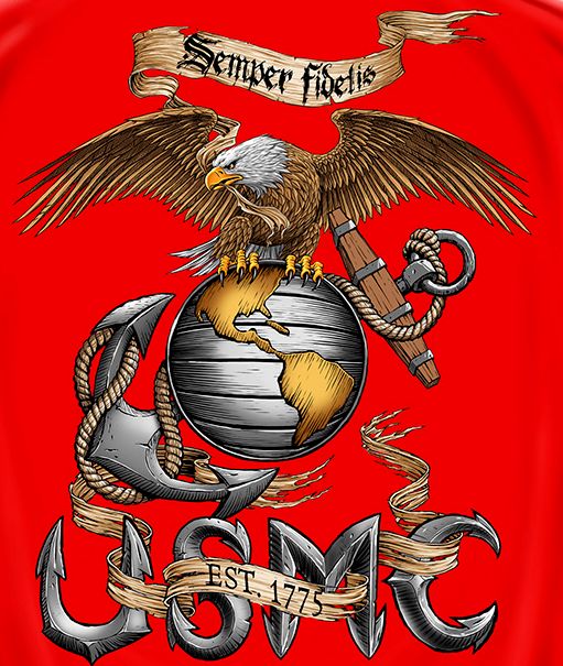 SEMPER FIDELIS Red T-shirt