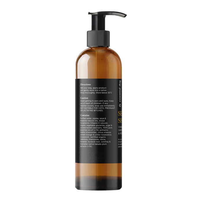 Brown bottle with black pump and label on a white background.