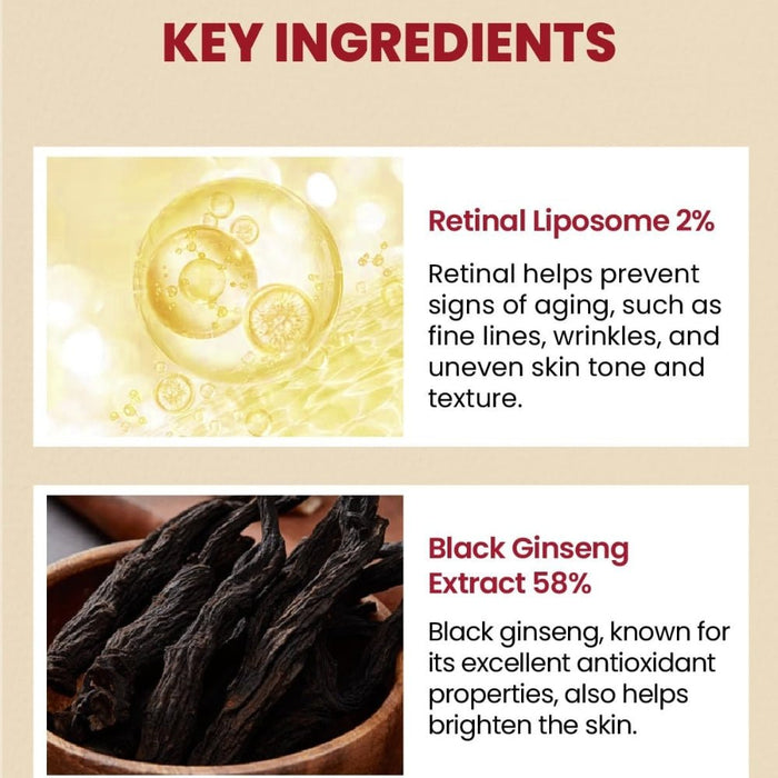 SEOUL 1988 Serum - Retinal Liposome 2% + Black Ginseng 30ml - Beauty Tribe
