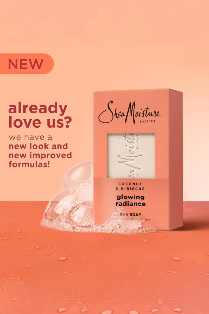 SHEA MOISTURE COCONUT & HIBISCUS GLOWING RADIANCE BAR SOAP 8oz SHEA MOISTURE
